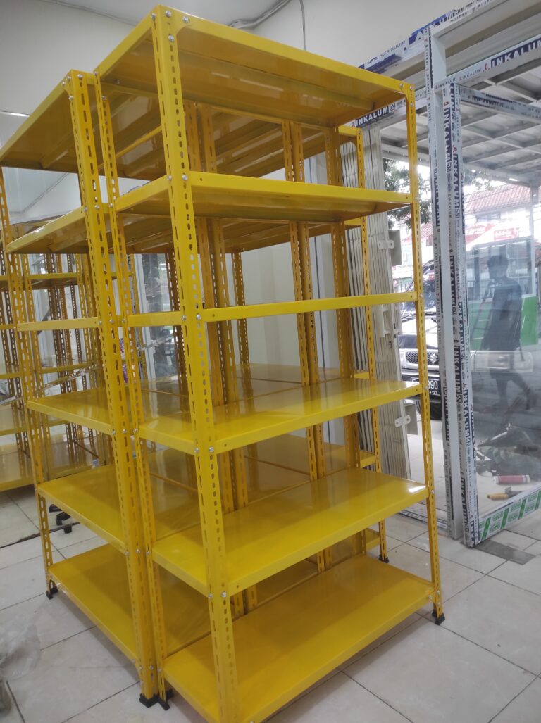 RAK BESI SIKU LUBANG SUSUN SERBAGUNA TIPE MZ-01 DI SINDANG BARANG – BOGOR OLEH TIM RAKBESIGUDANG.ID | RAJA RAK INDONESIA