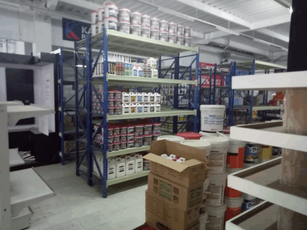 RAK BESI GUDANG MEDIUM DUTY SUSUN SERBAGUNA TIPE RR-500 – KAPASITAS 500 kg/LEVEL SHELVING ATAU 2 TON / UNIT | UKURAN PxL (200x60 CM) x Tinggi (200, 250, 300 CM) | RAJA RAK INDONESIA | KIRIM KE SELURUH INDONESIA
