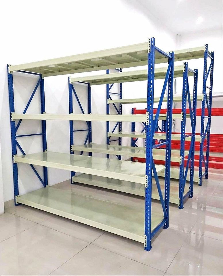 RAK BESI GUDANG MEDIUM DUTY SUSUN SERBAGUNA TIPE RR-500 – KAPASITAS 500 kg/LEVEL SHELVING ATAU 2 TON / UNIT | UKURAN PxL (200x60 CM) x Tinggi (200, 250, 300 CM) | RAJA RAK INDONESIA | KIRIM KE SELURUH INDONESIA