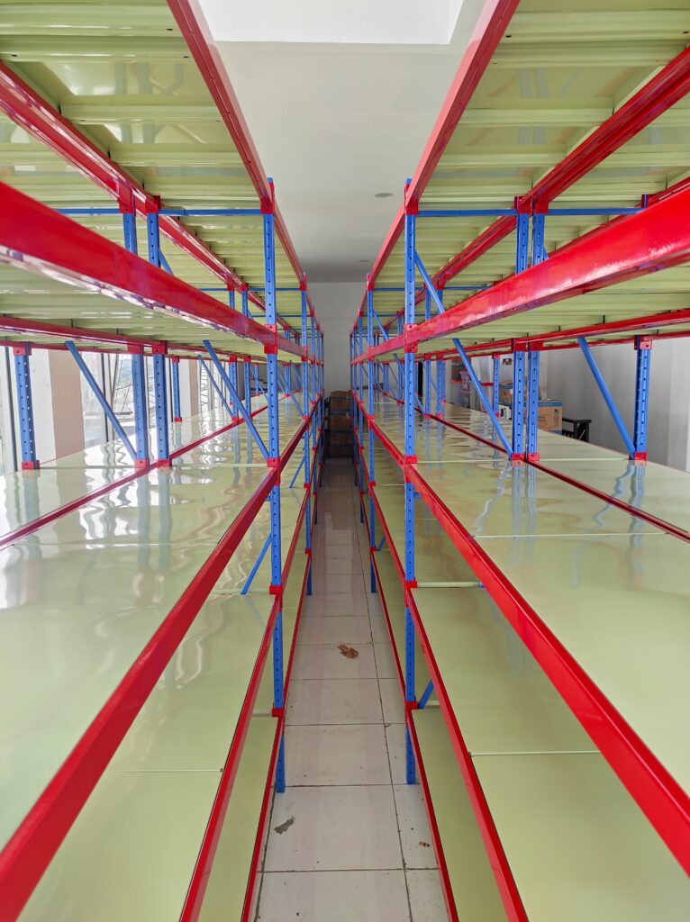 RAK BESI GUDANG SUSUN LIGHT DUTY SERBAGUNA TIPE C-150, UKURAN 200x38x200 CM, LOAD MAX 150 KG/LAYER | RAJA RAK GUDANG | KIRIM KE SELURUH INDONESIA