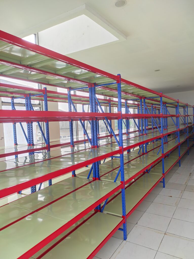 RAK BESI GUDANG SUSUN LIGHT DUTY SERBAGUNA TIPE C-150, UKURAN 200x38x200 CM, LOAD MAX 150 KG/LAYER | RAJA RAK GUDANG | KIRIM KE SELURUH INDONESIA