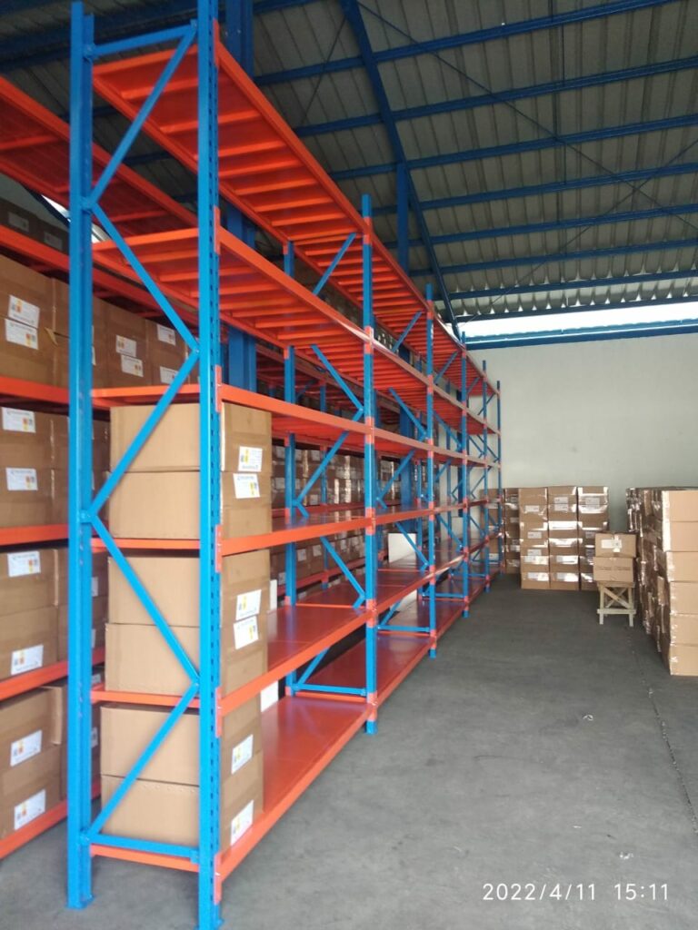 RAK GUDANG BESI MEDIUM DUTY TIPE ZA-500 TINGGI 300 CM, KAPASITAS 500 KG / LAYER, UKURAN 200x50x300 CM & 200x60x300 CM