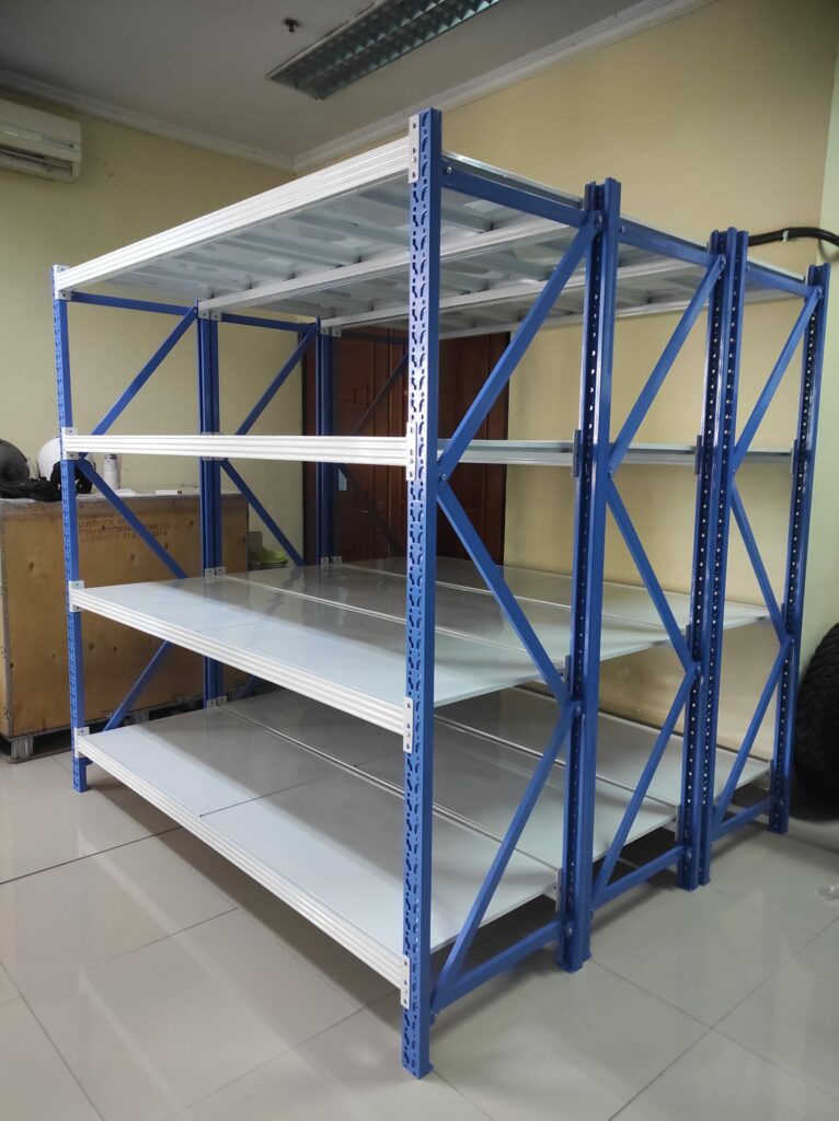 RAK GUDANG LIGHT DUTY TIPE RR-250, KEKUATAN 250 KG/LAYER x 4 SUSUN SHELVING